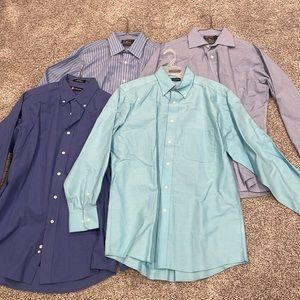 Lot of 4 Men’s button down dress shirts Medium Chaps and  American Living